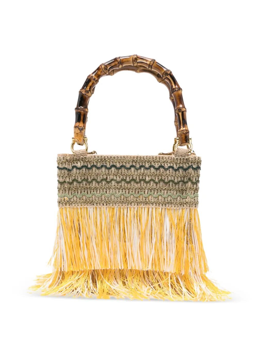 LA MILANESA "Orchidea" Fringe Small Bag