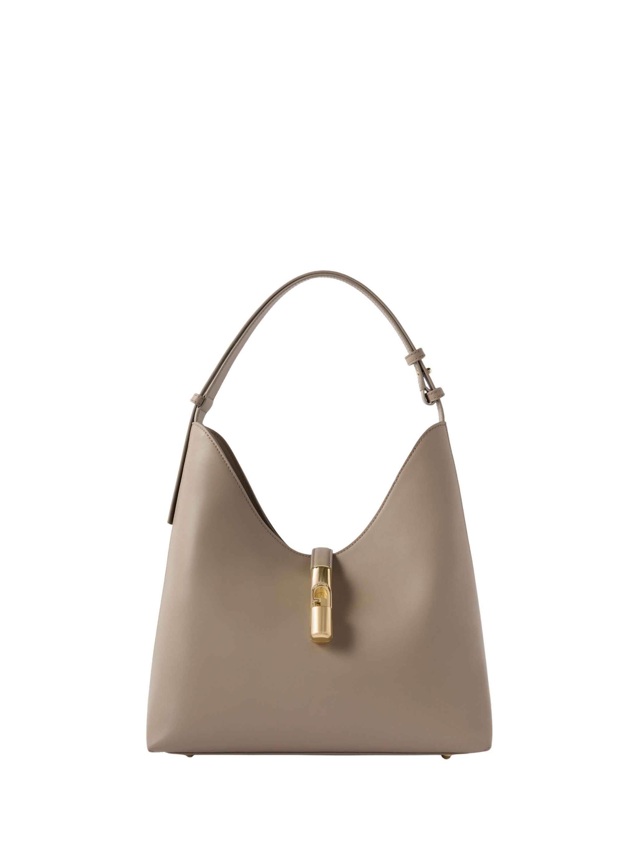 FURLA "Furla Goccia" Night Calf Leather Small Hobo Bag