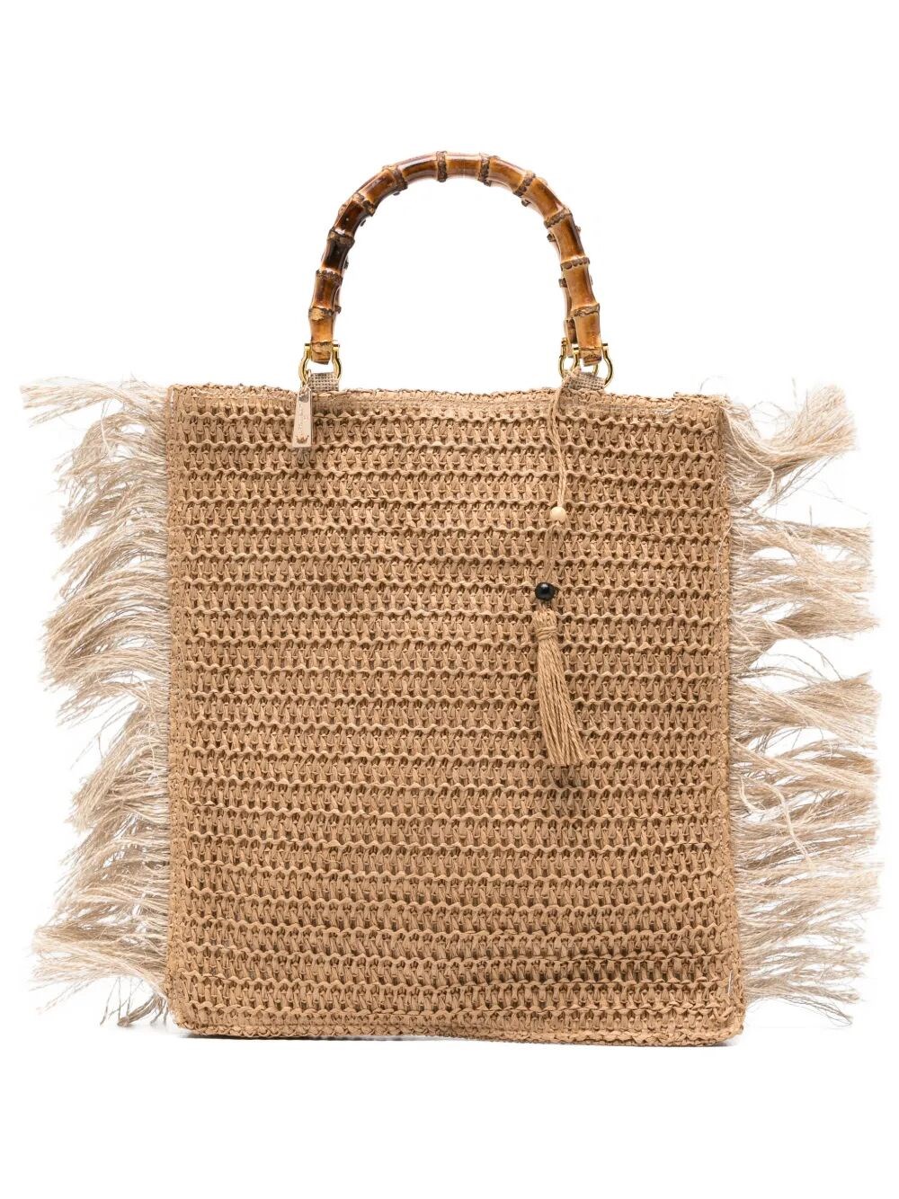 LA MILANESA ''Zarah'' Fringe And Knit Bag