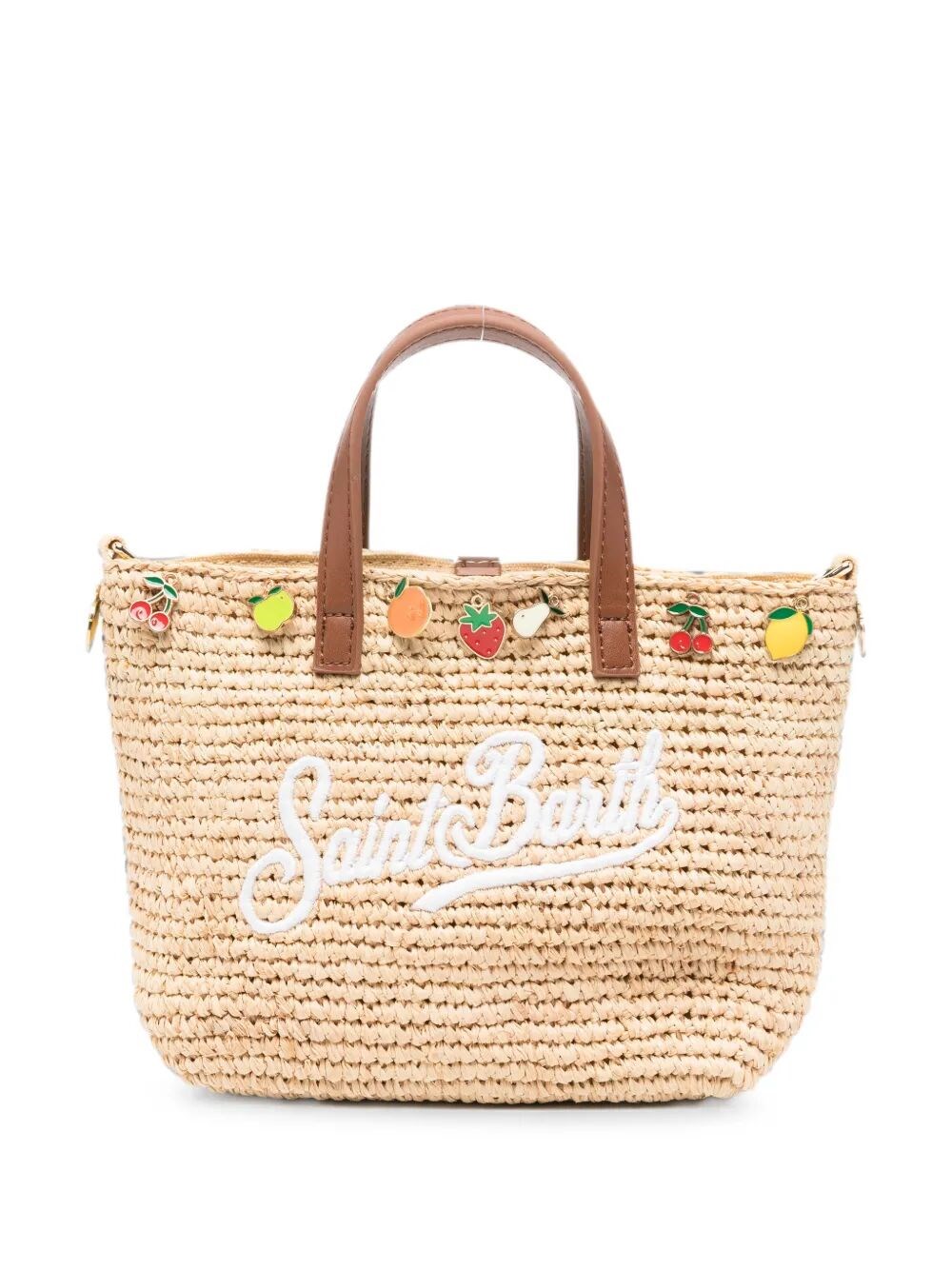 MC2 SAINT BARTH Handbag With Logo "Raffia City Mini"