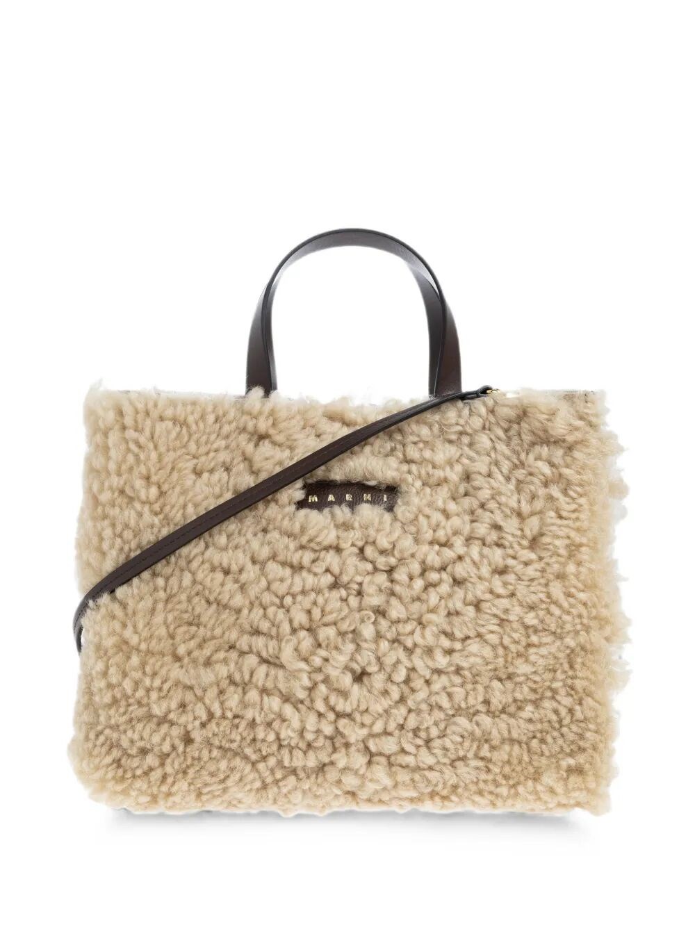 MARNI Shoulder Bag Lamb Fur "Museo"