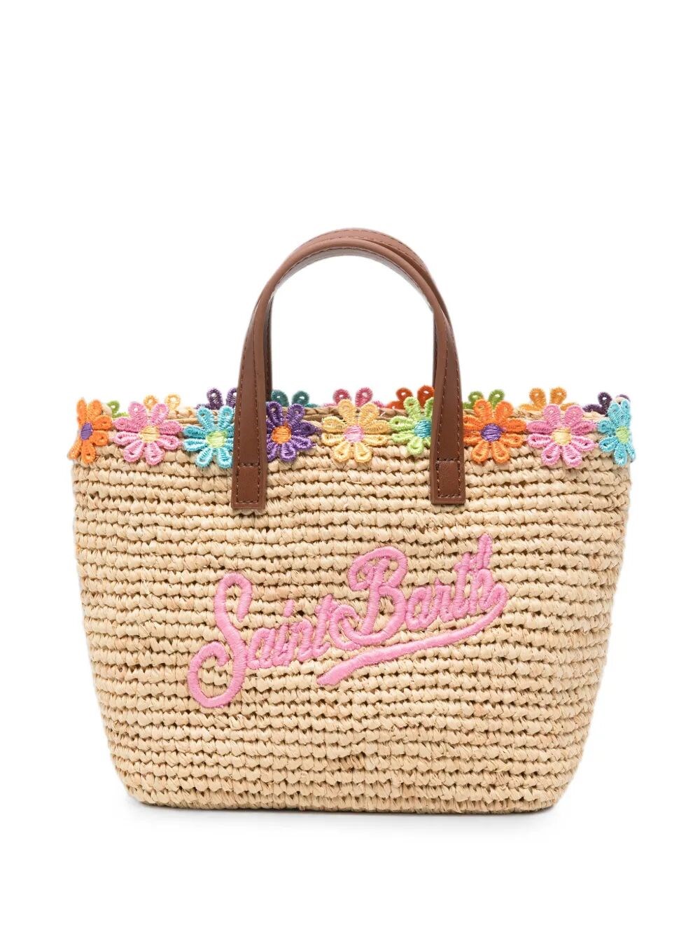 MC2 SAINT BARTH Handbag Flowers Trim Mini Tote