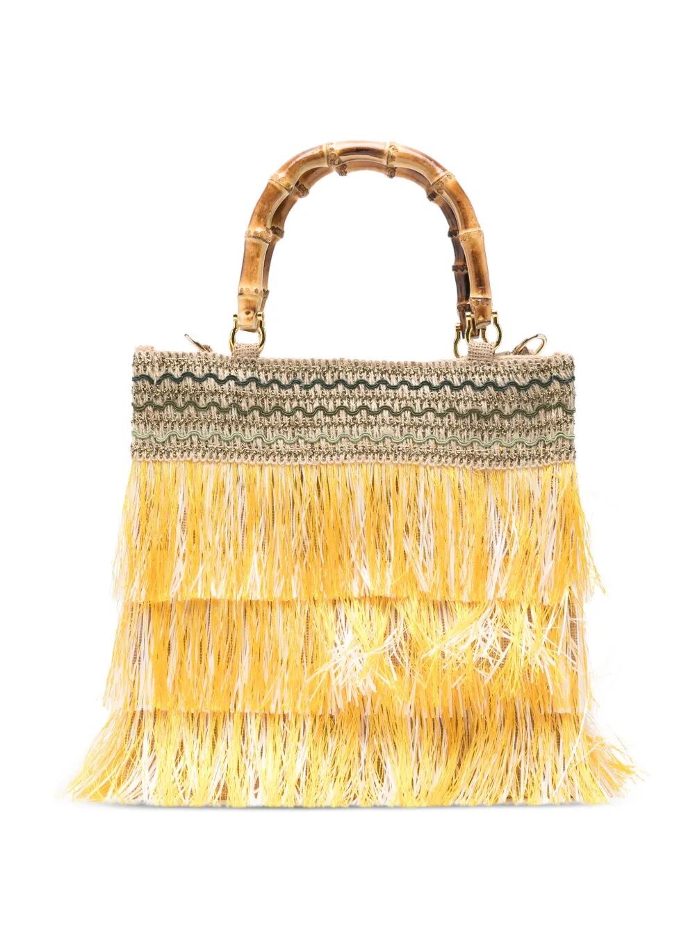 LA MILANESA Orchidea Fringe Medium Bag