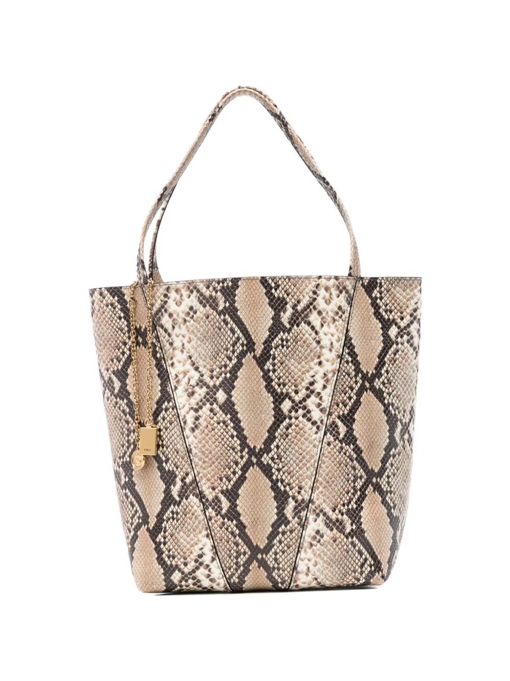 CHLOE Handbag Python Leather "Chloe` Spin"