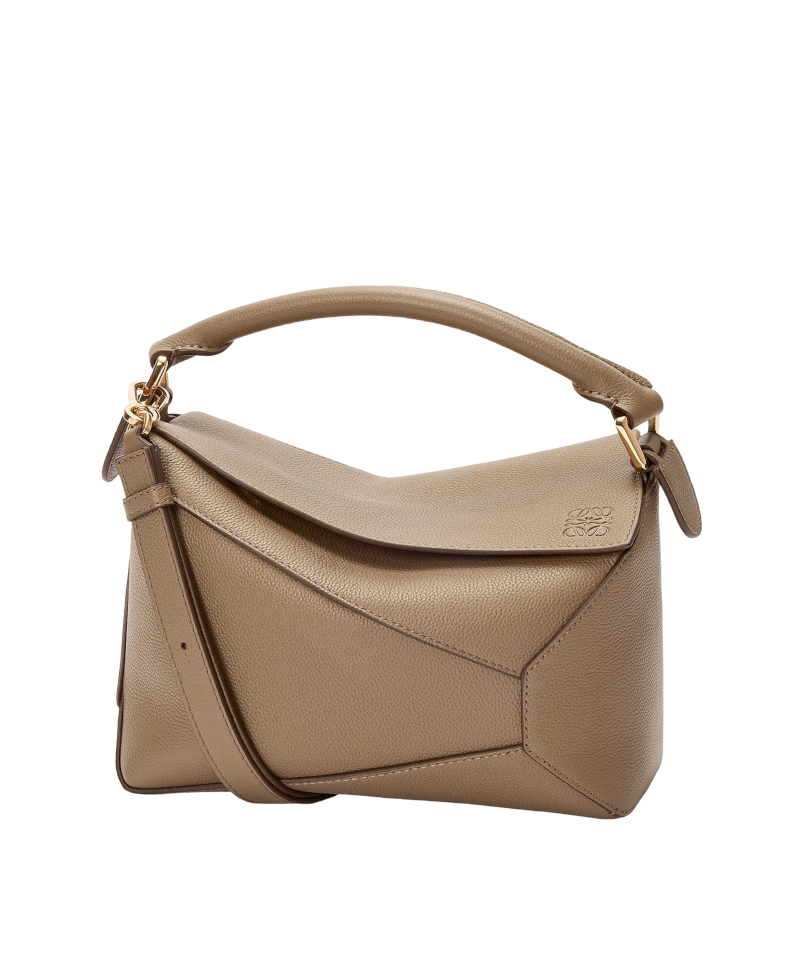 Small Puzzle Edge Top Handle Bag