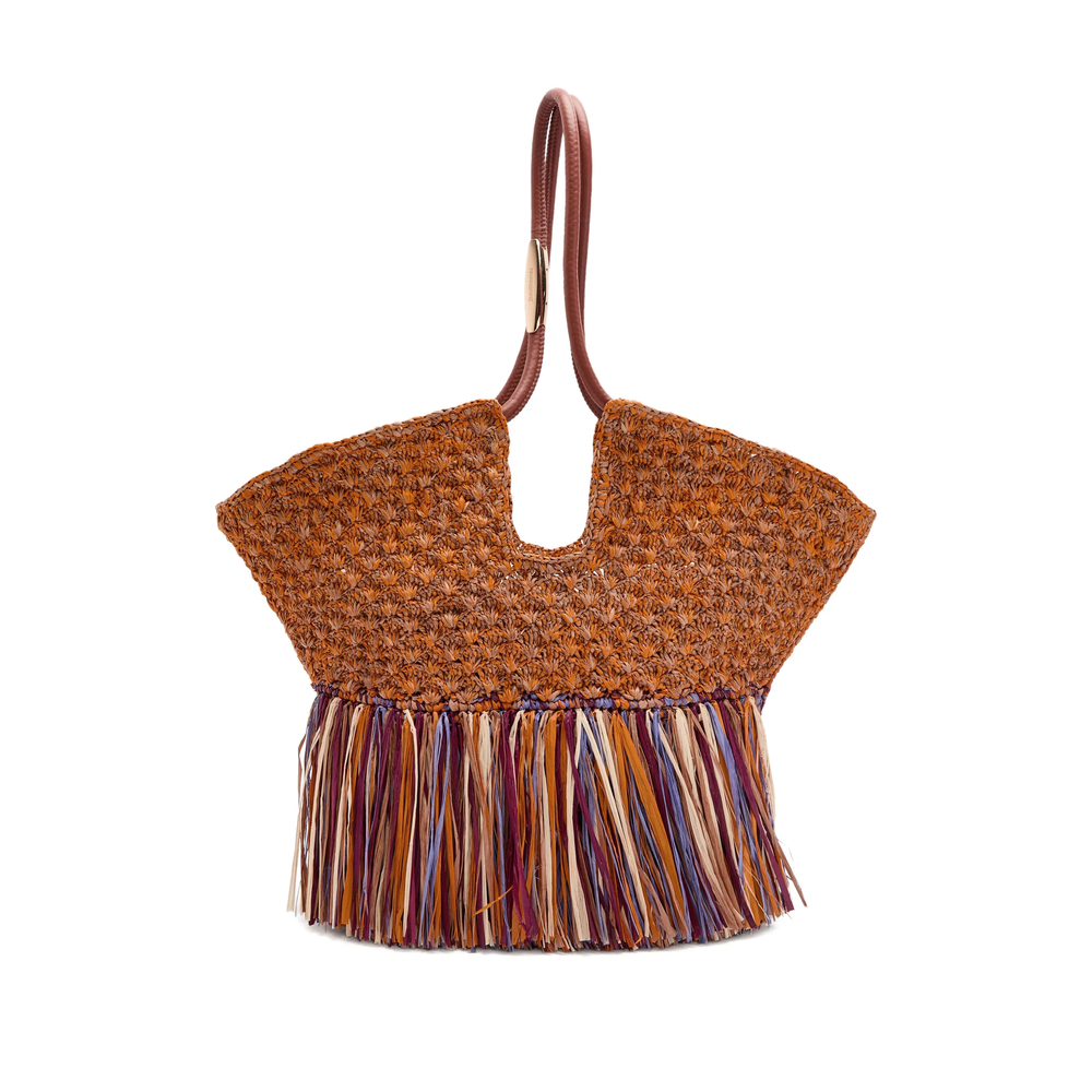 Zimmermann Medium Goldentime Fringed Tote Bag