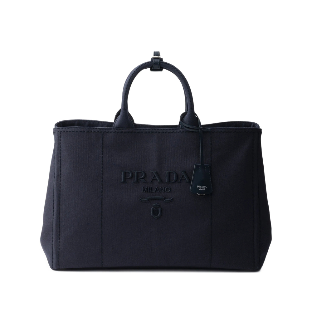 Prada Jardinière Extra-large Cotton Canvas Tote Bag