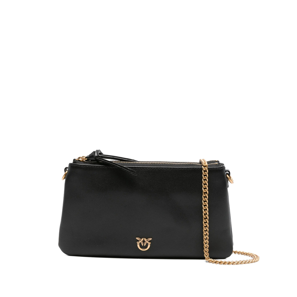 Pinko Small Double Leather Shoulder Bag