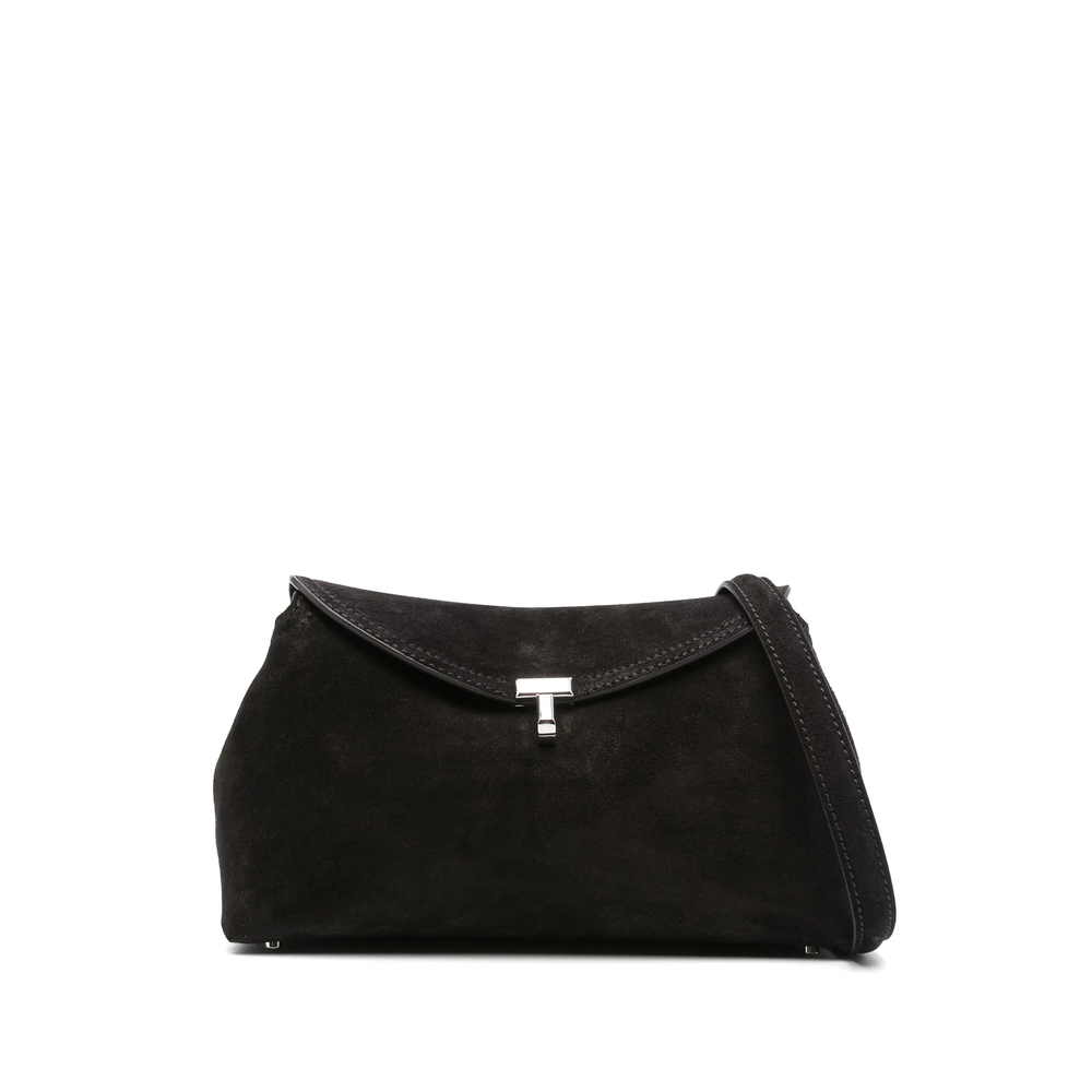 Toteme T-Lock Suede Clutch Bag