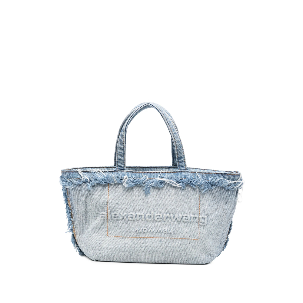 Alexander Wang Frayed Denim Tote Bag