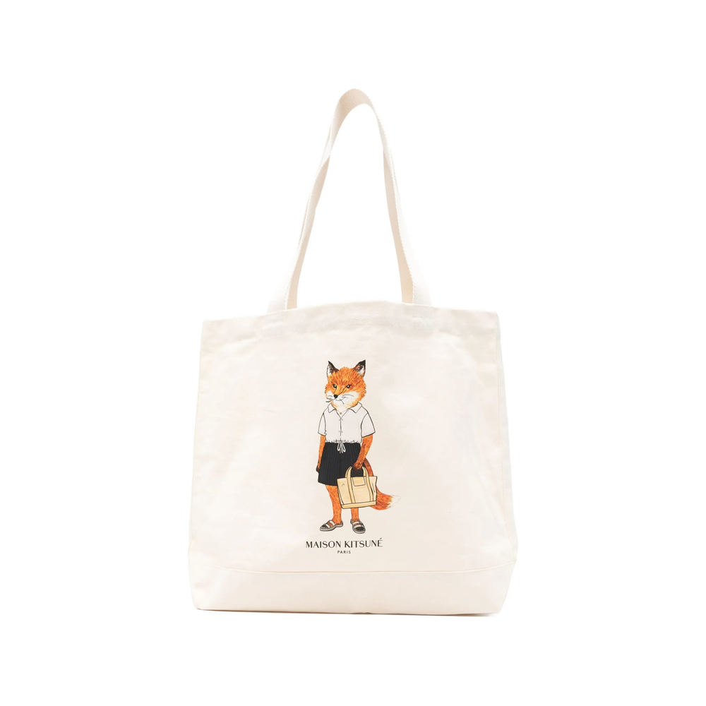 Maison Kitsuné Fox-print Tote Bag