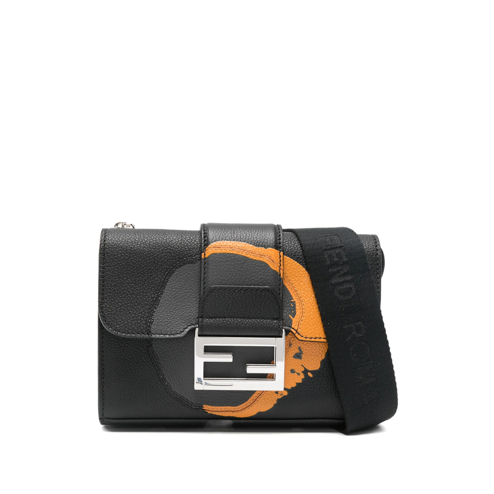 Fendi Baguette Logo-plaque Messenger Bag
