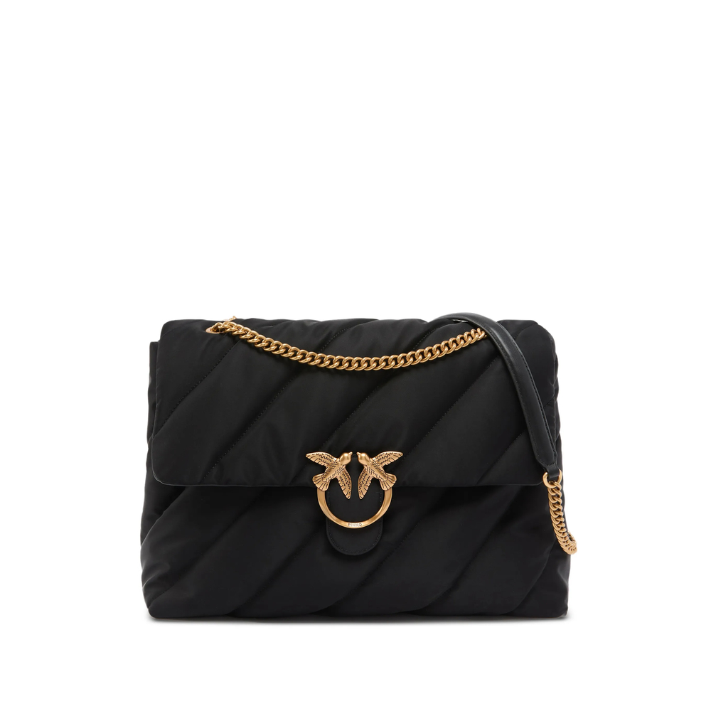 Pinko Extra Love Bag Puff Maxi Crossbody Bag In Quilted Nylon