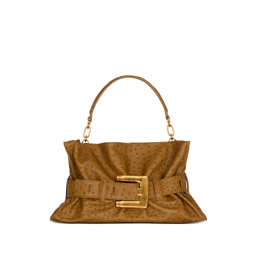 Balmain Medium Anthem Bag In Embossed Calfskin