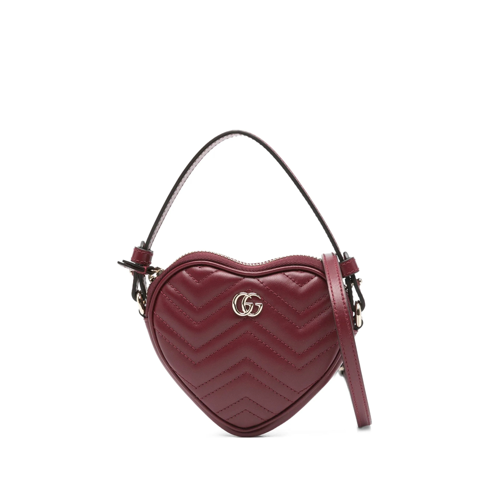 Gucci Mini GG Marmont Heart-shaped Tote Bag