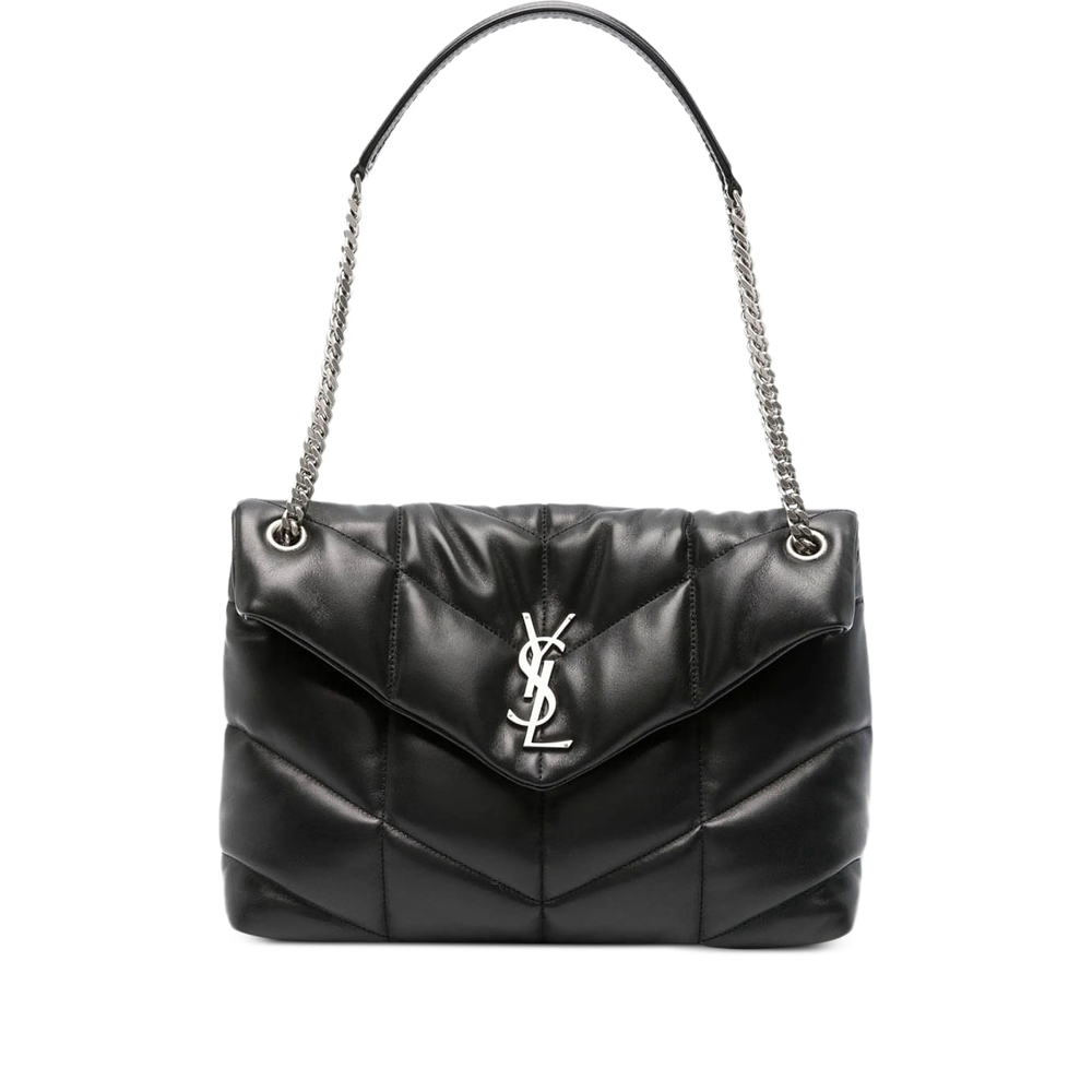 Saint Laurent Medium Loulou Puffer Chevron-logo Shoulder Bag