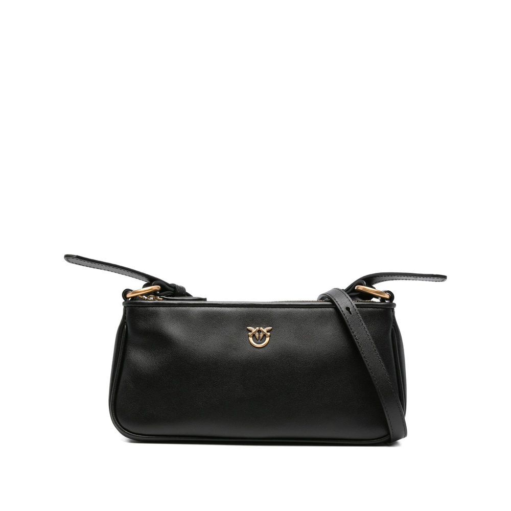 Pinko Leather Mini Half Moon Crossbody Bag