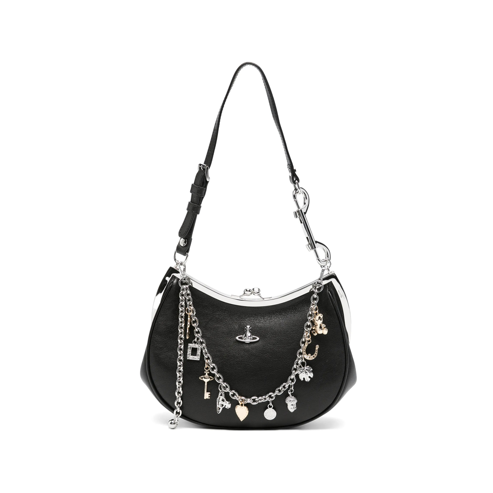 Vivienne Westwood Charm-embellished Leather Shoulder Bag
