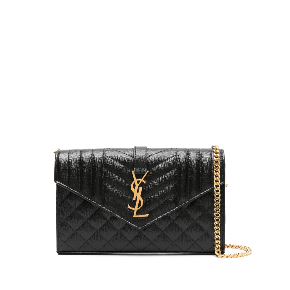 Saint Laurent Envelope Leather Cross Body Bag