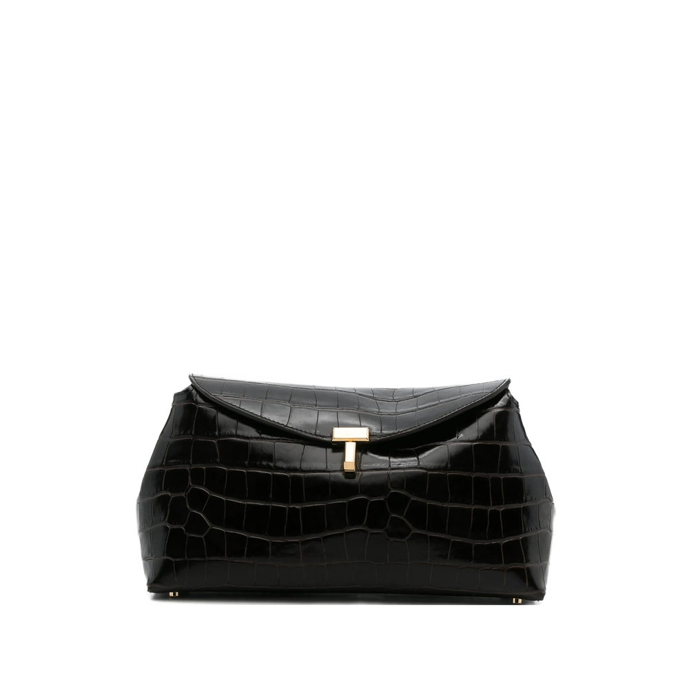 Toteme Croc-effect Leather Clutch Bag