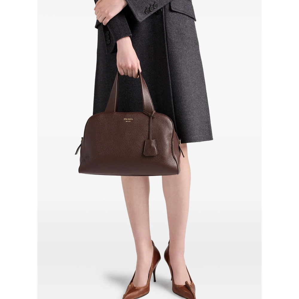 Prada Large Leather Top-handle Bag