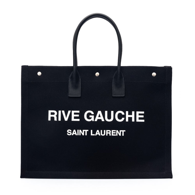 Borsa tote nera con stampa brand