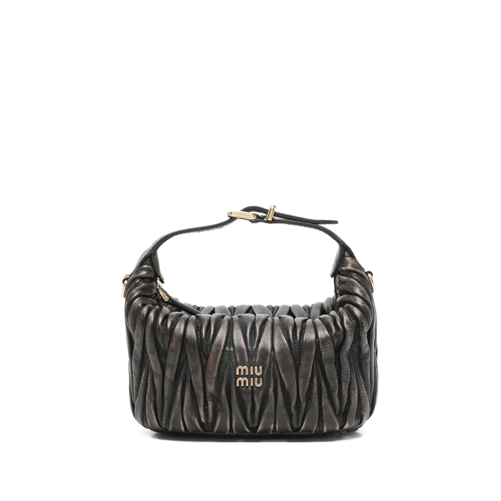 Miu Miu Mini Matelassé Logo-detail Shoulder Bag