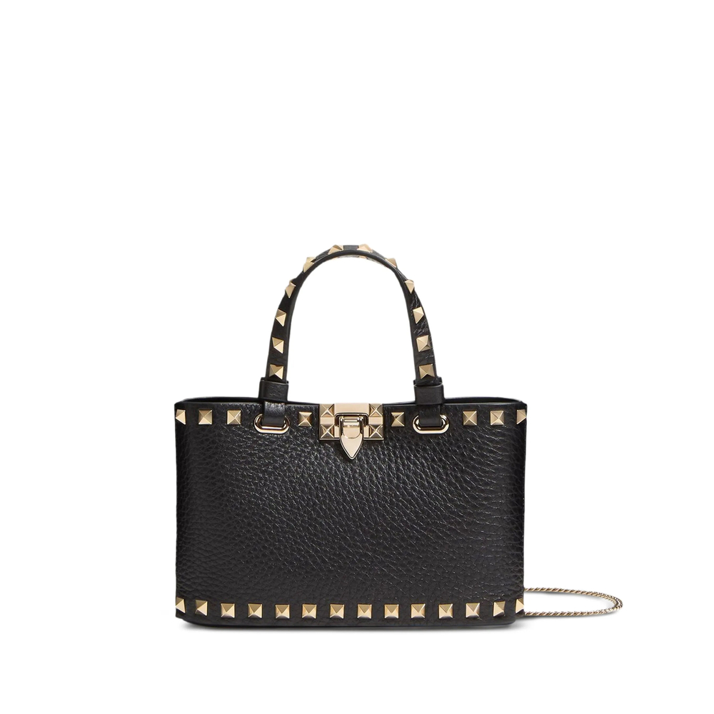 Valentino Garavani Mini Rockstud Shopping Bag Leather Tote Bag