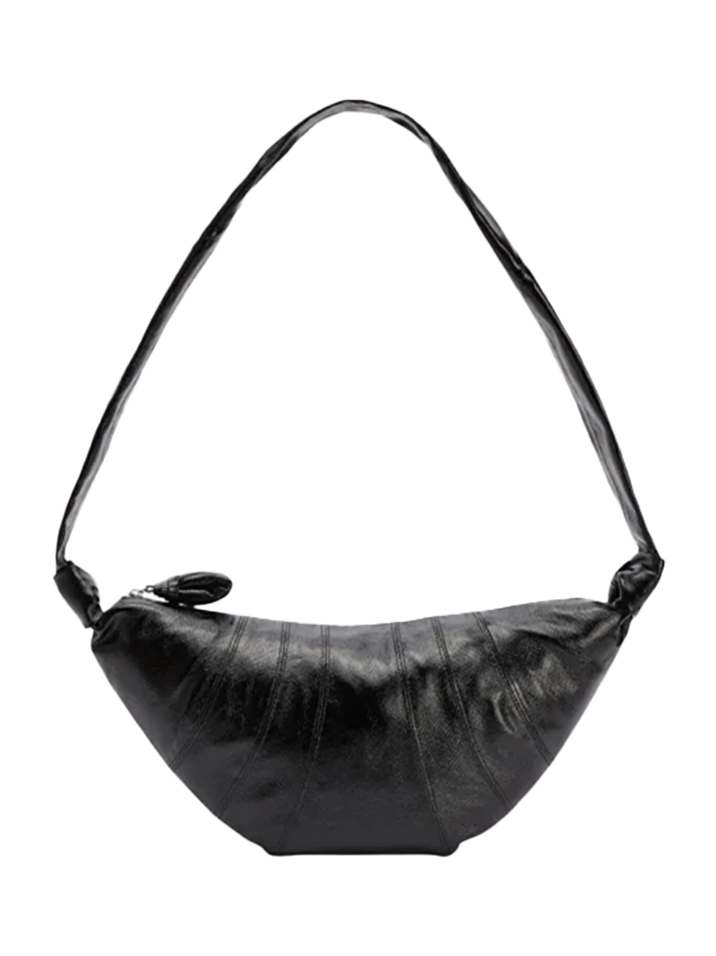 Lemaire medium coated croissant bag Black
