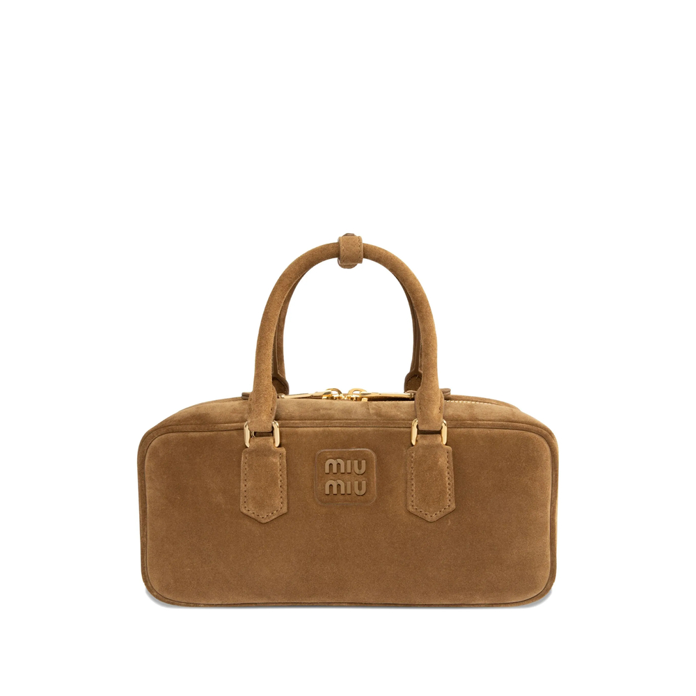 Miu Miu Large Arcadie Suede Satchels Bag