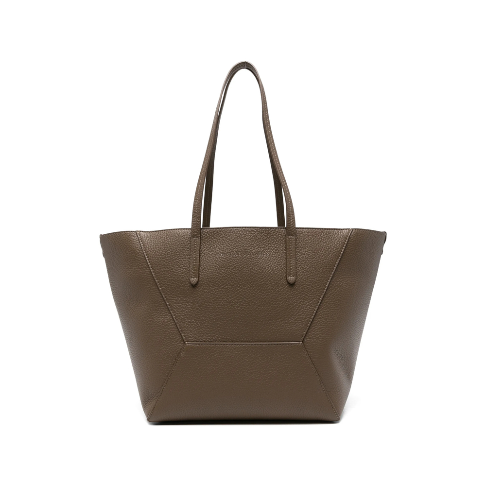 Brunello Cucinelli Logo-print Leather Tote Bag