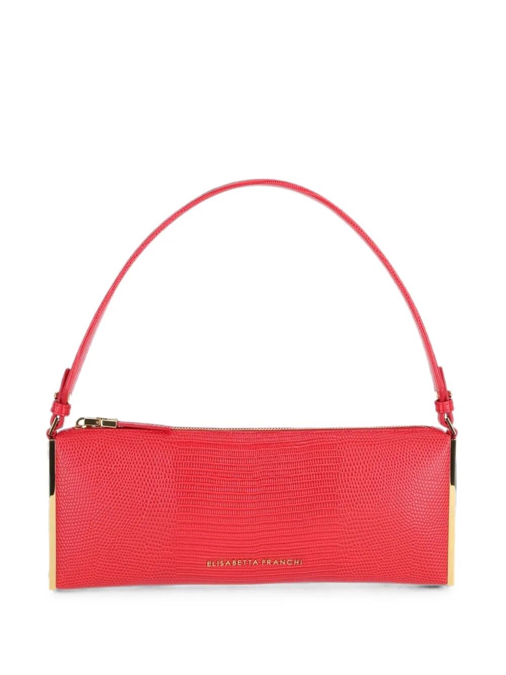 ELISABETTA FRANCHI Shoulder Bag Gold Trim "Red Passion"
