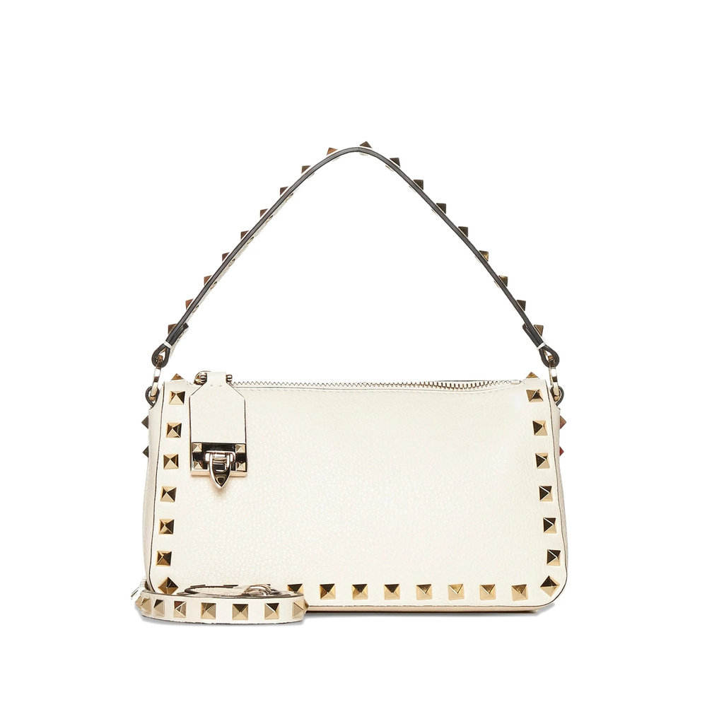 Valentino Garavani Small Rockstud Grainy Calfskin Crossbody Bag
