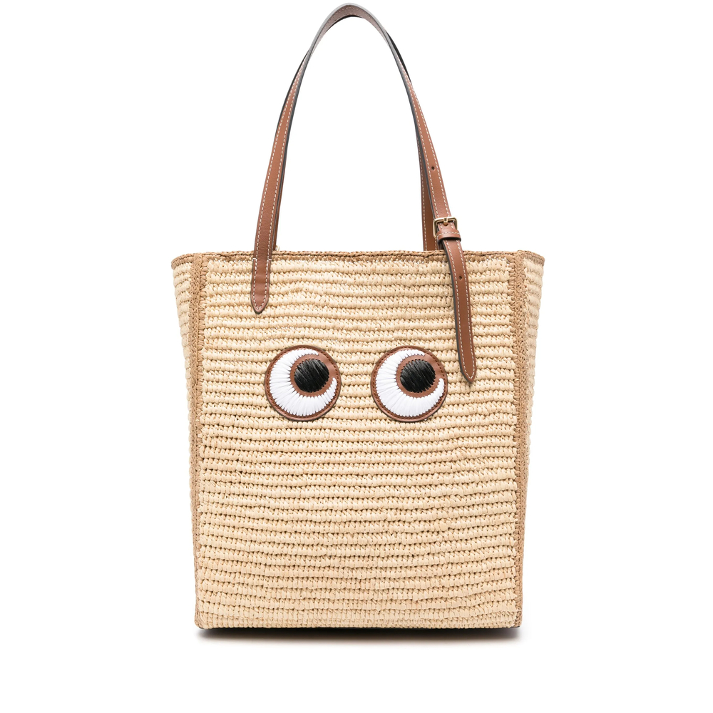 Anya Hindmarch Eyes Raffia Tote Bag