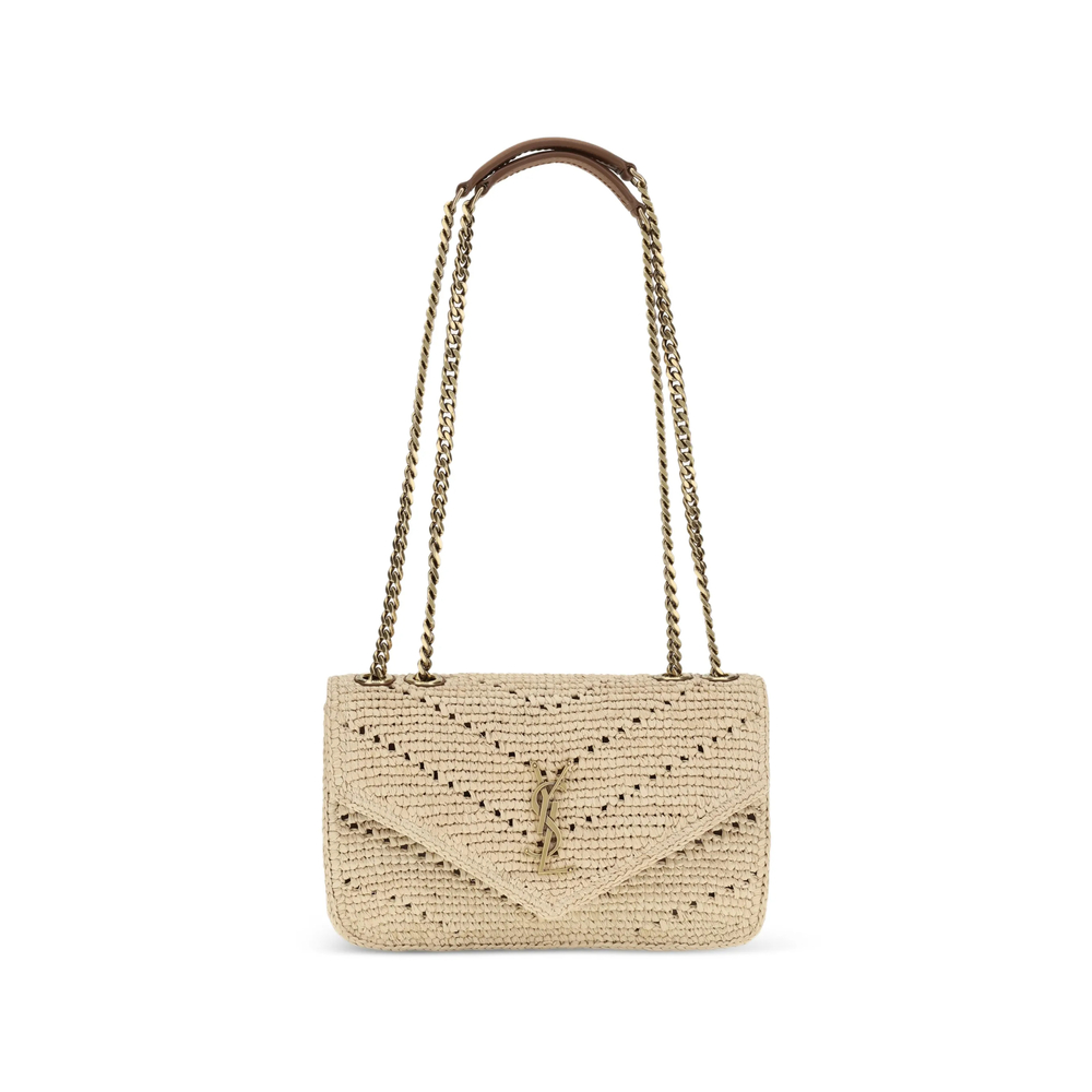 Saint Laurent Loulou Small Bag In Raffia