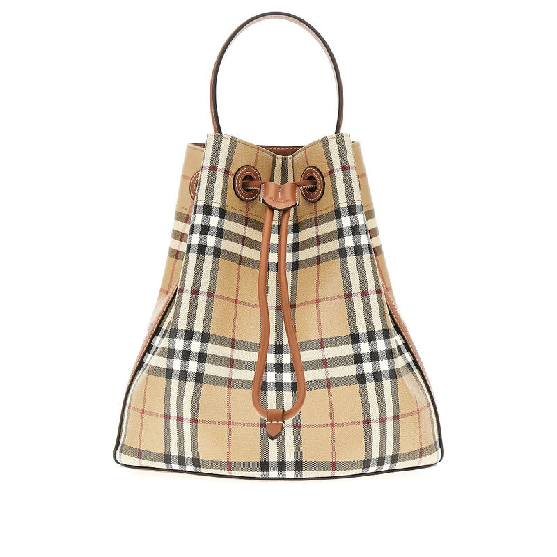Borsa a secchiello piccola con motivo Check