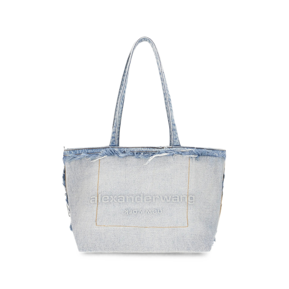 Alexander Wang Logo-embossed Frayed Tote Bag