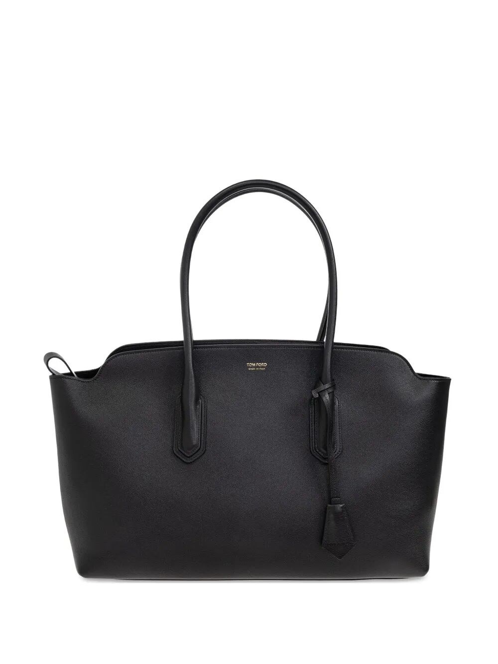 TOM FORD Natural Grain Leather Large Shoulder Bag