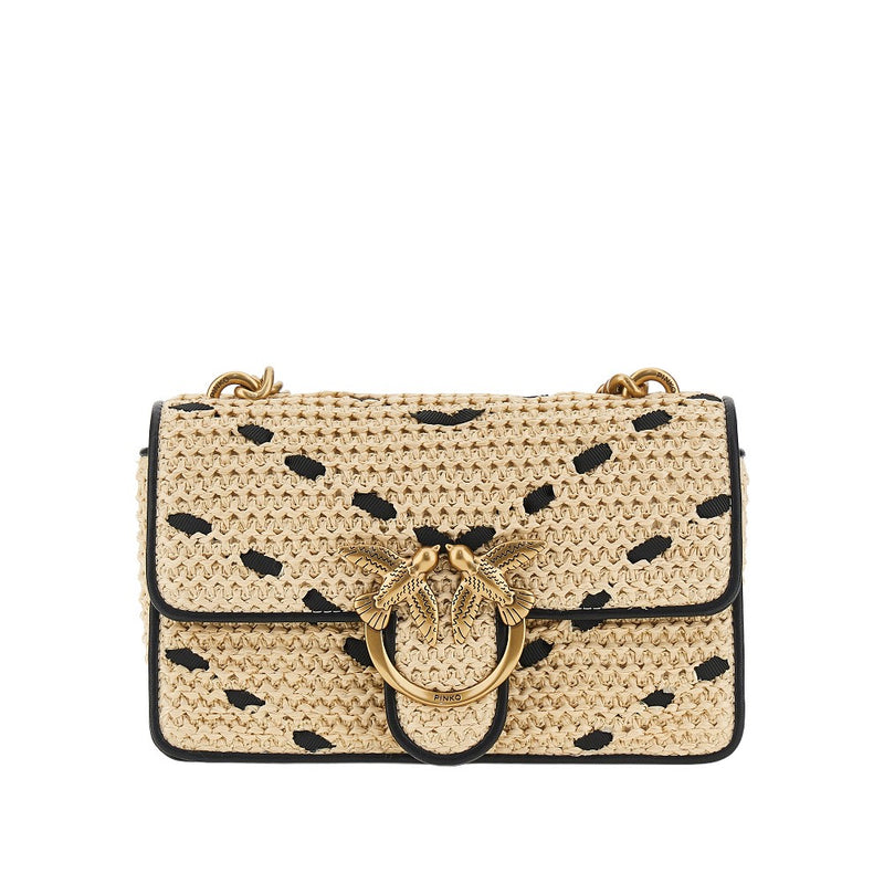 Borsa Mini Love Bag One Light in rafia