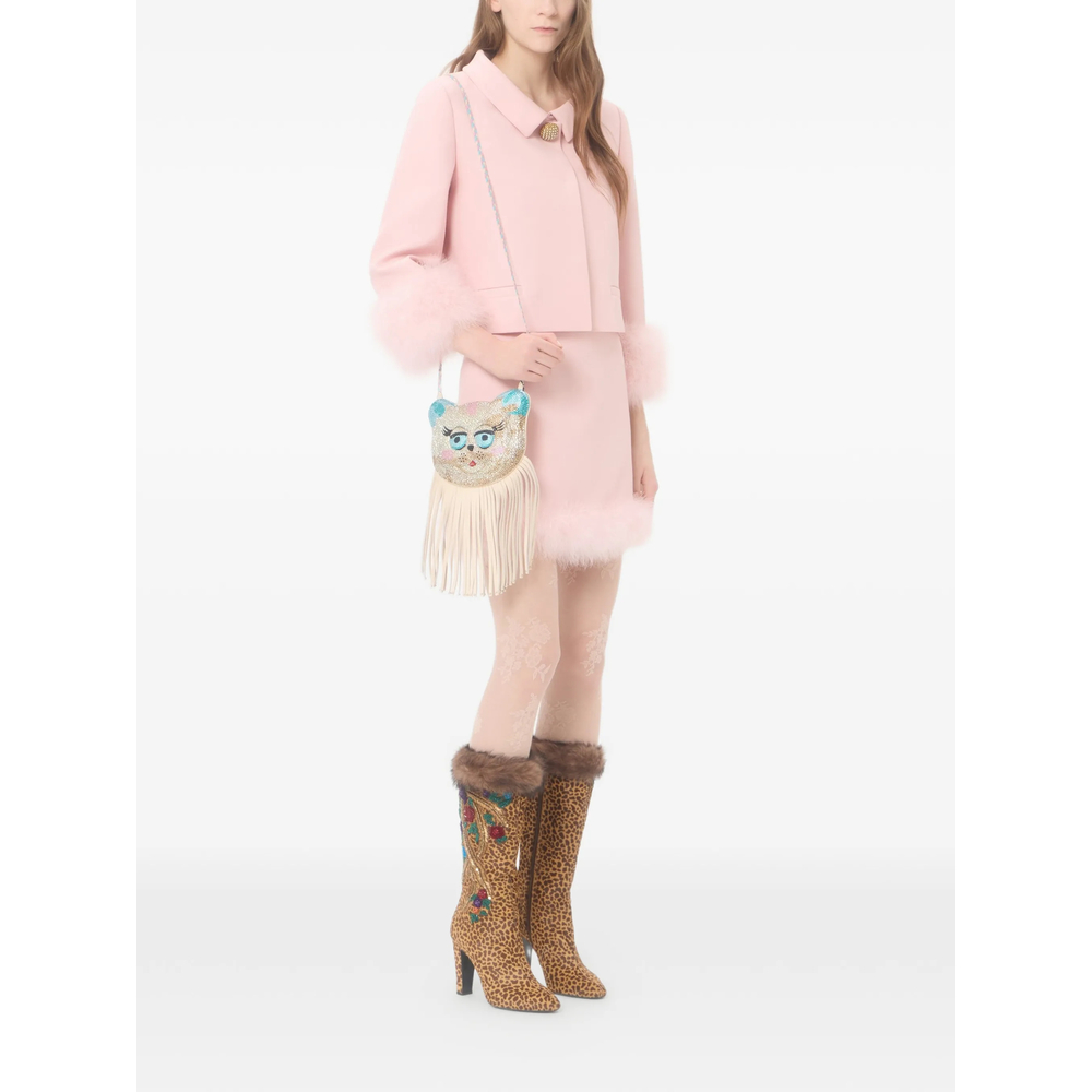 Valentino Garavani Le Chat De La Maison Shoulder Bag With Rhinestones