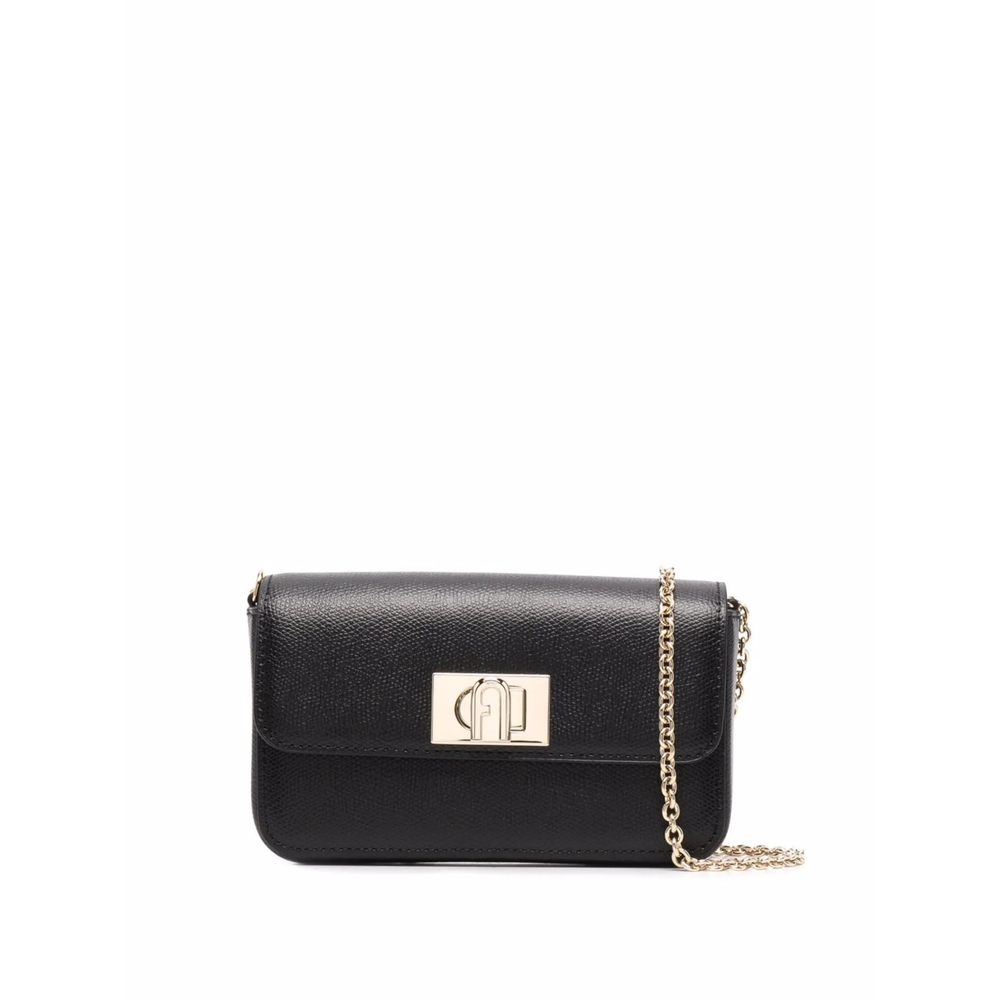 Furla Foldover Leather Satchel Bag