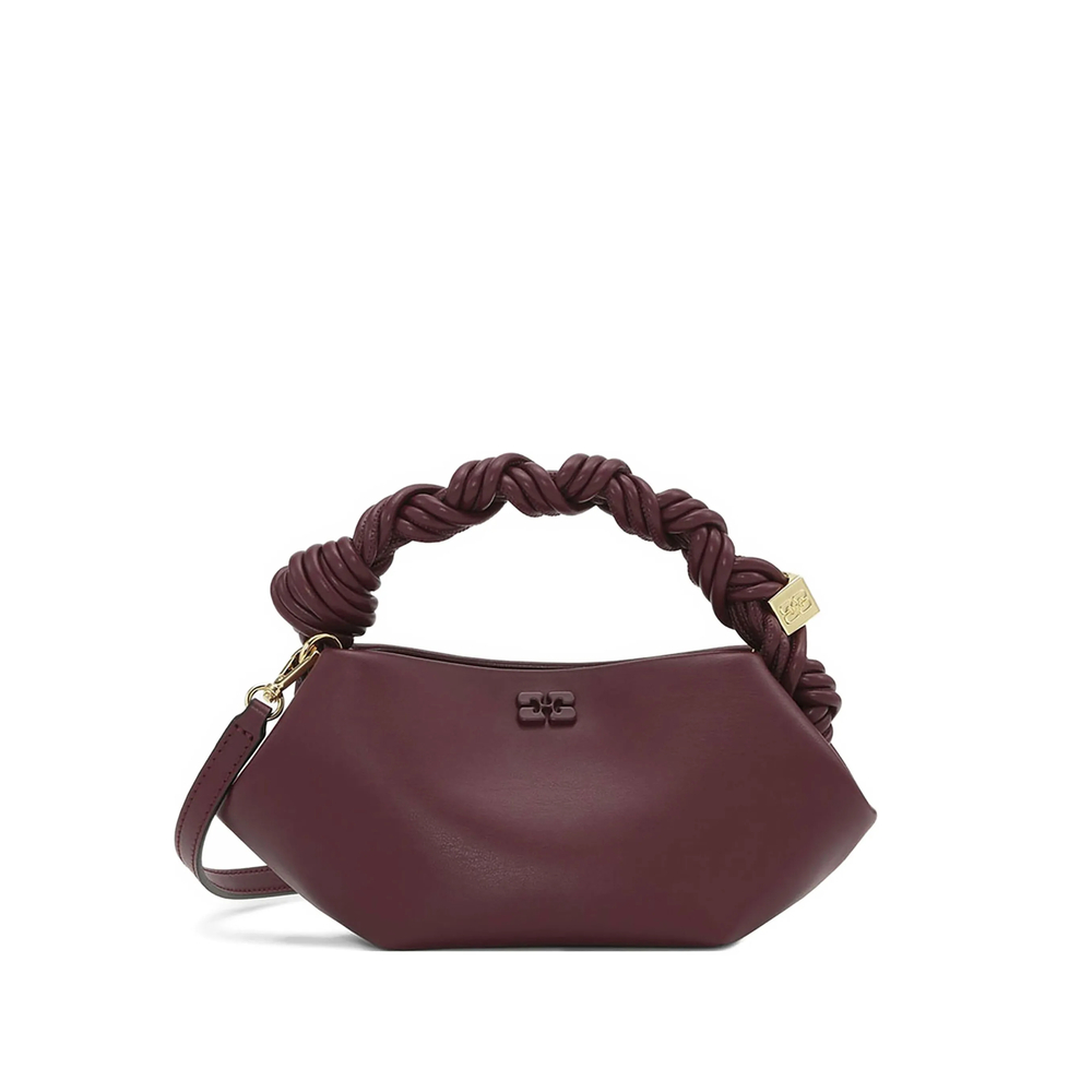 Ganni Burgundy Mini Bou Bag