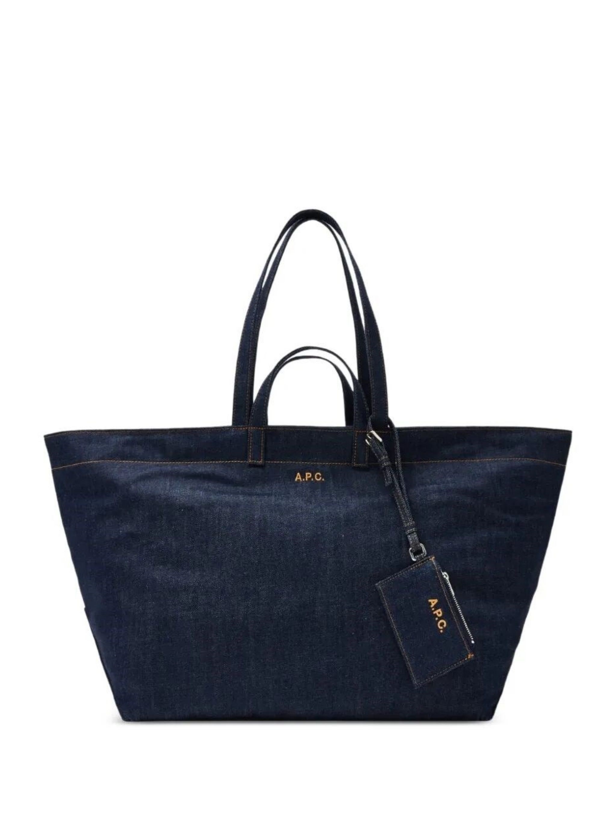 A. P.C. Shoulder Bag Indigo "Le Drummer Toile"