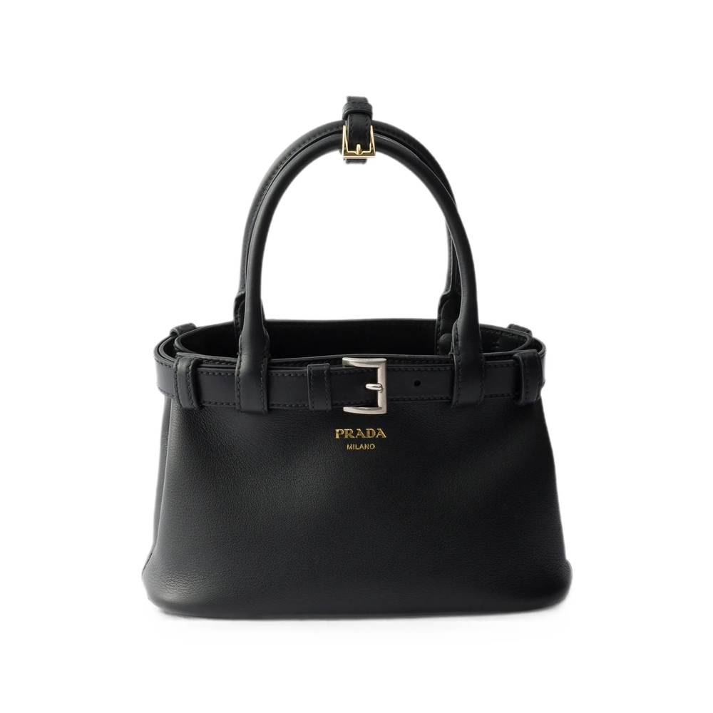 Prada Small Buckle-detail Leather Shoulder Bag