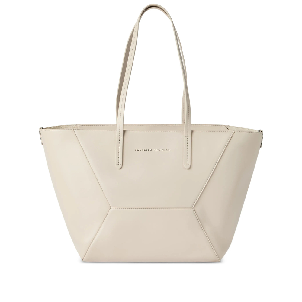 Brunello Cucinelli Geometric-panel Leather Shoulder Bag