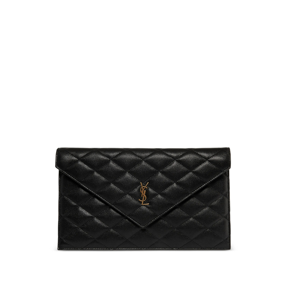 Saint Laurent Paris Pouch In Grain-de-poudre Leather