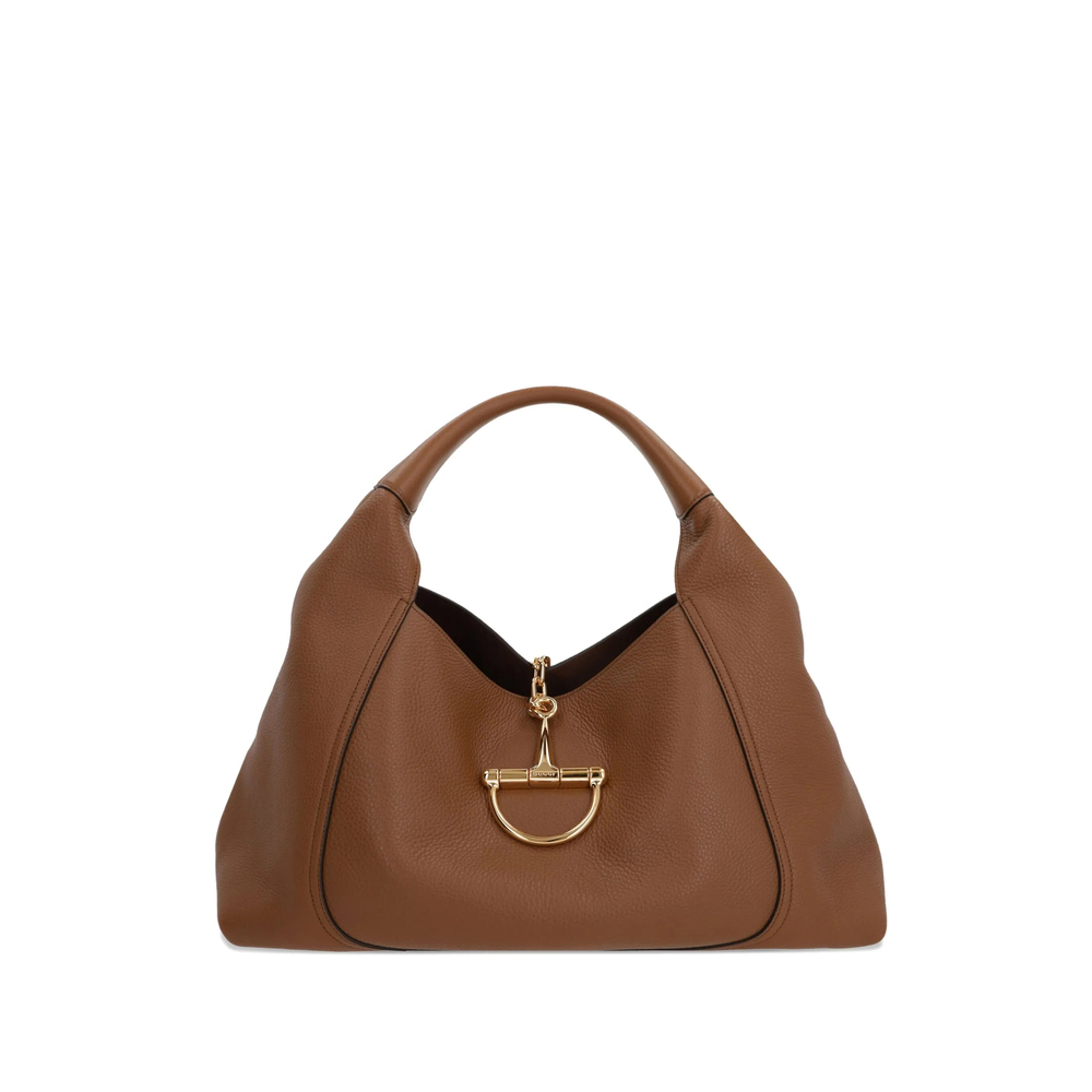 Gucci Maxi Softbit Grained Leather Shoulder Bag