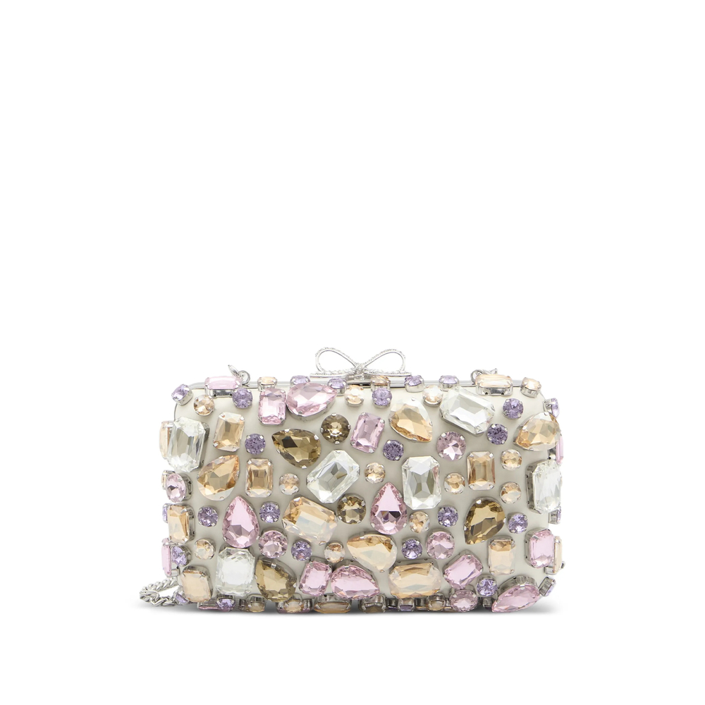 Self-portrait Crystal Embellished Bow Clutch