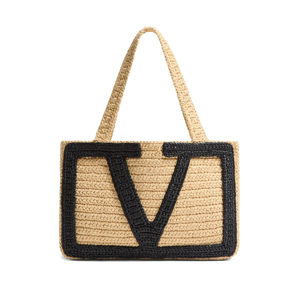 Valentino Garavani Medium Viva Superstar Raffia Tote Bag