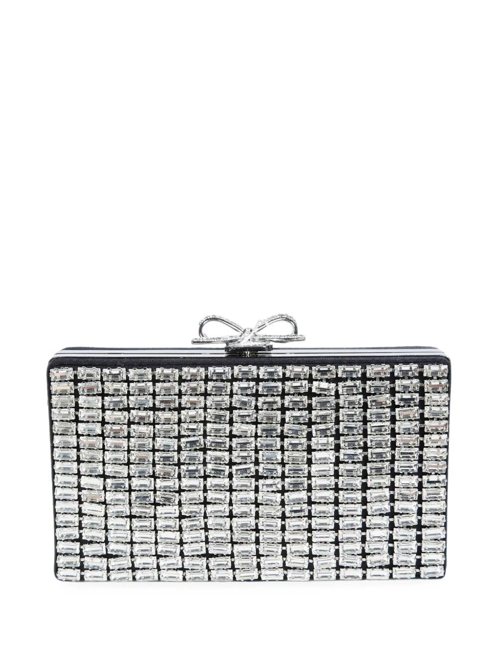 SELF-PORTRAIT Clutch Bag Metallic Bow Detail
